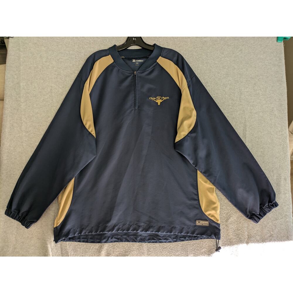 Boombah Circle R Ranch Jacket Mens 2XL Black Rodeo Cowboy Western Jacket Vintage